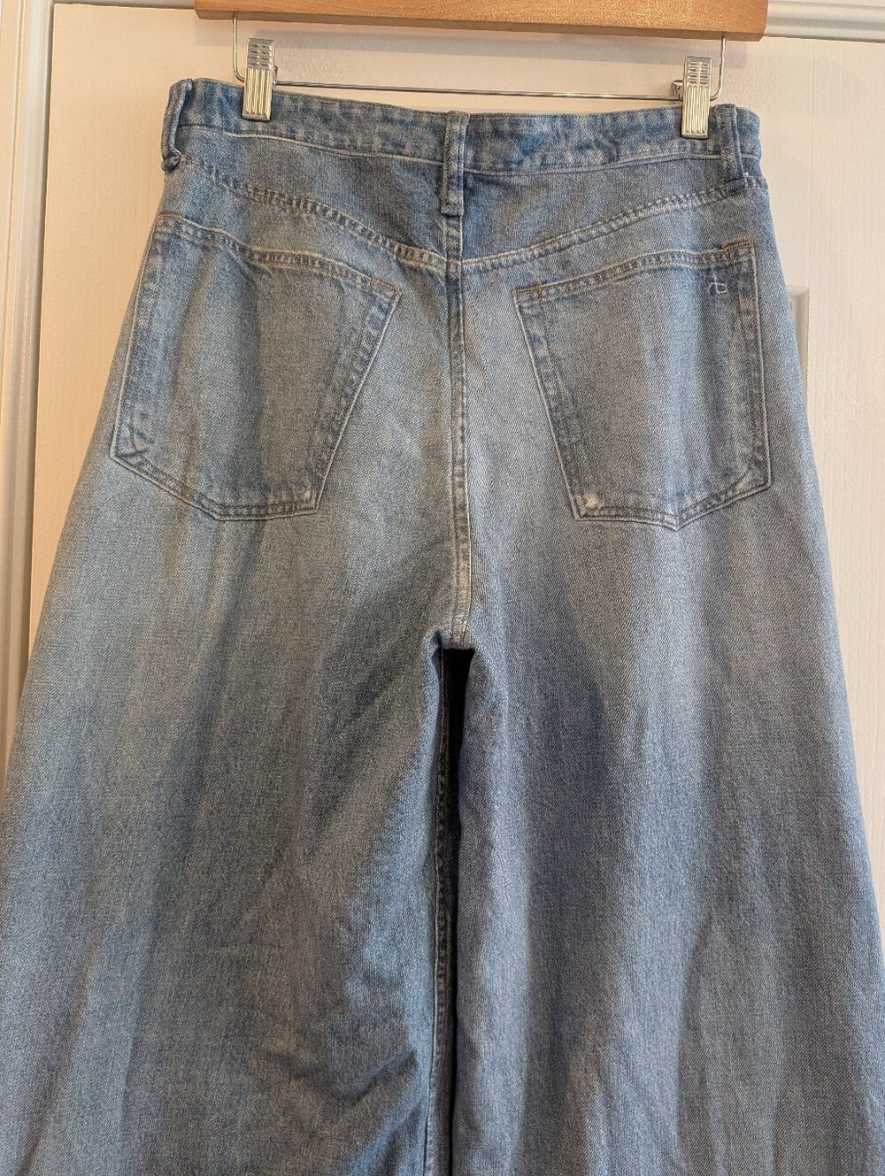 Rag & Bone Miramar Sofie Wide-Leg Pant Raily Sweatpant Jean Cotton Terry Size 29 - Picture 9 of 14